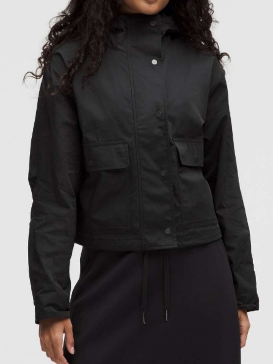 lululemon athletica Jackets & Blazers - Lululemon Cropped Utility Windbreaker Jacket Black EUC